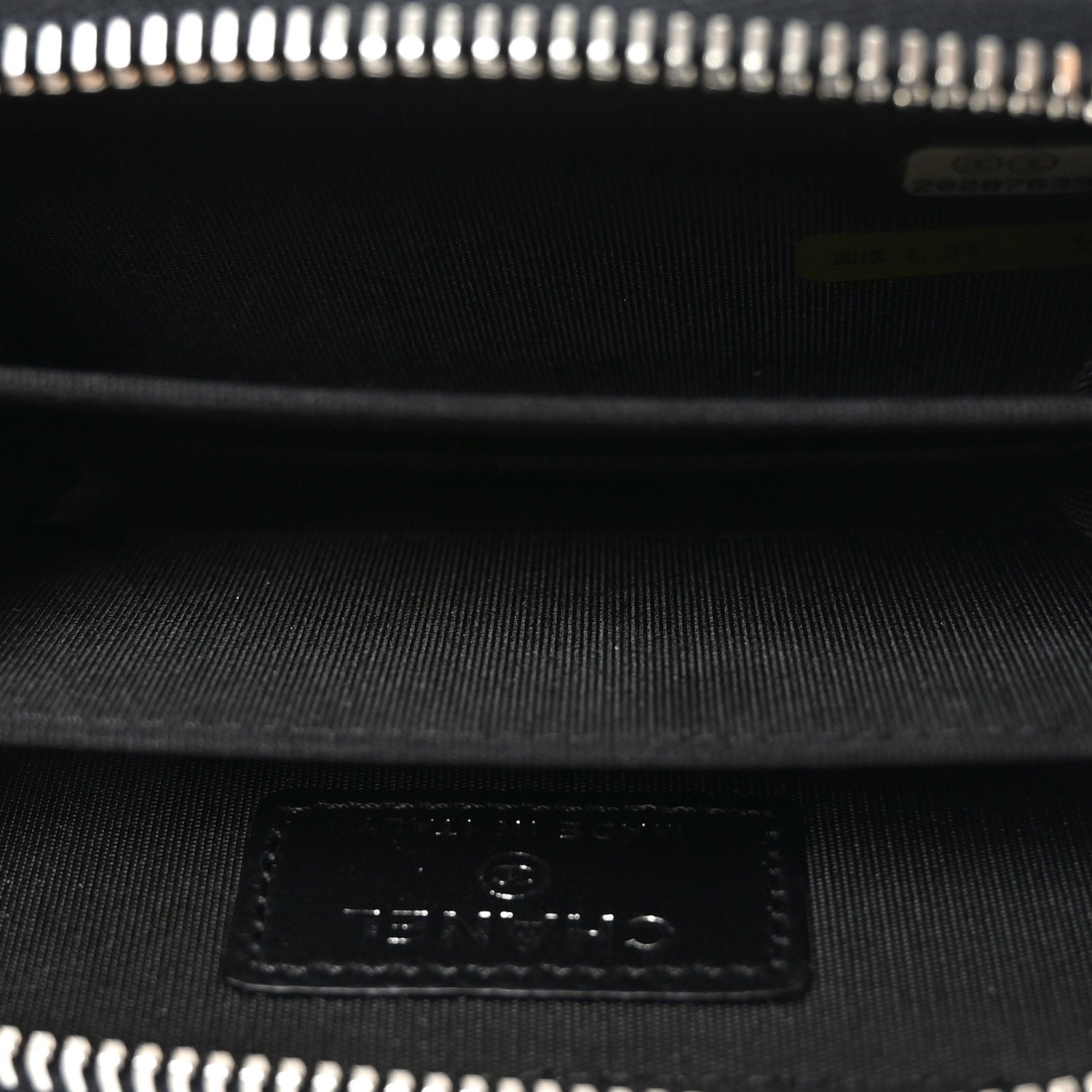 Chanel Lambskin Double Stitch Zip Coin Purse Black 5 of 8