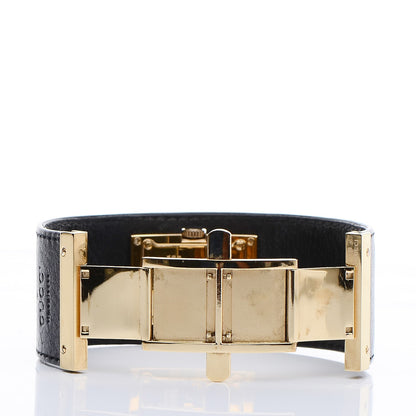 Gucci Stainless Steel Calfskin 33mm 7800L Quartz Watch Black 7 of 9
