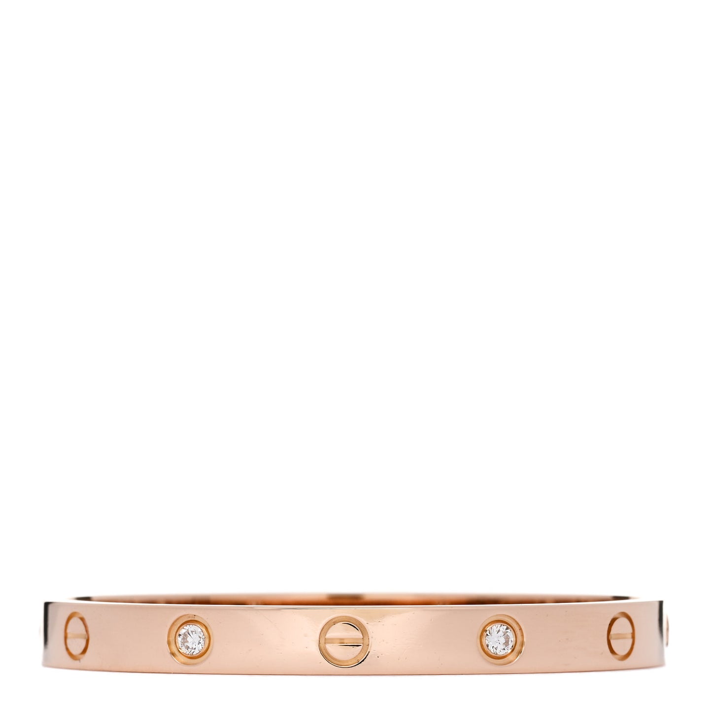 18K Pink Gold 4 Diamond LOVE Bracelet 16