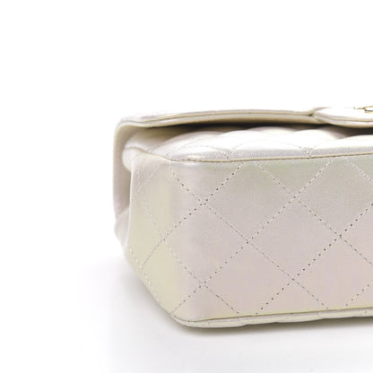 Chanel Iridescent Lambskin Quilted Mini Rectangular Flap Ivory 8 of 10