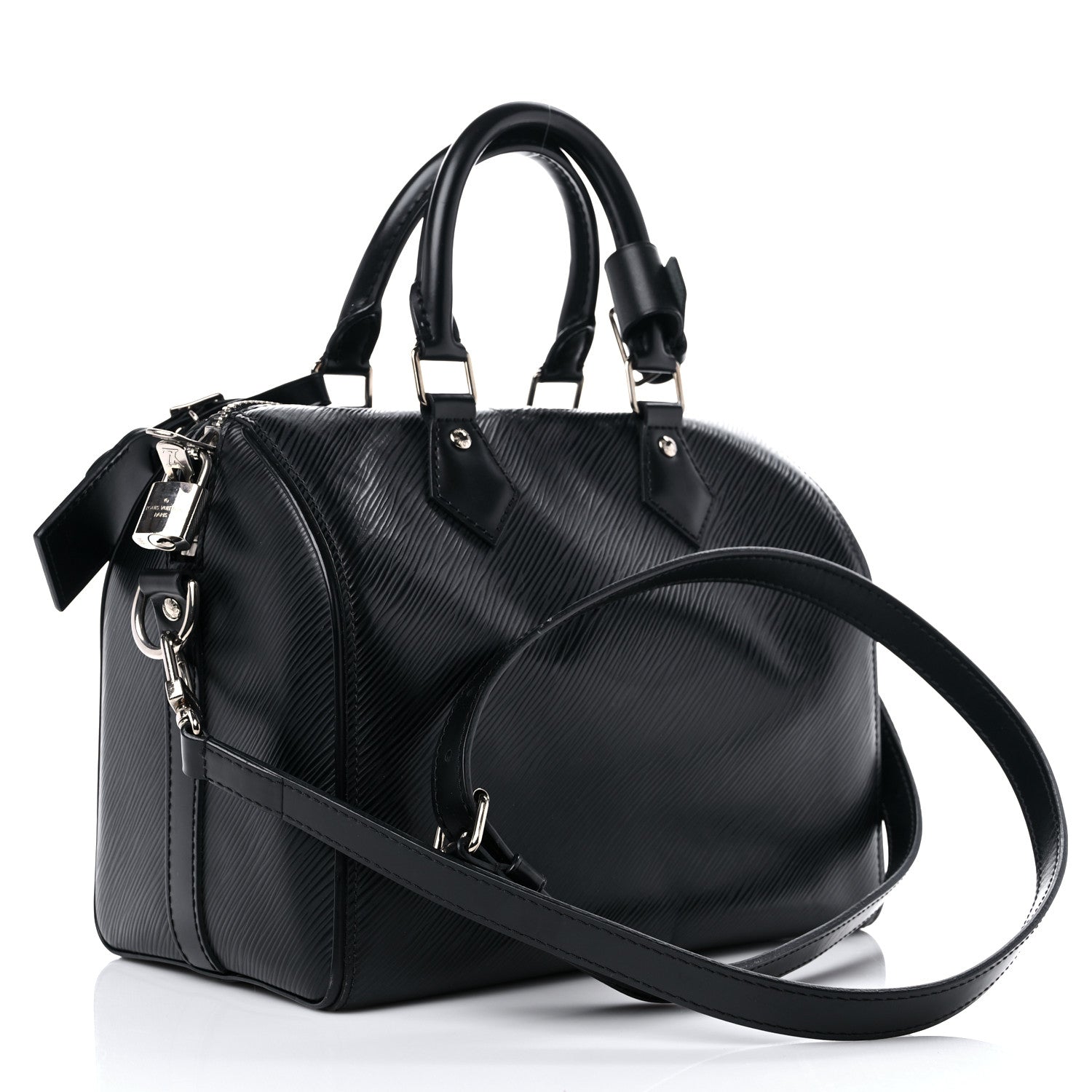 Louis Vuitton Epi Speedy Bandouliere 25 Black 3 of 17