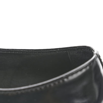 Prada Spazzolato Metal Triangle Logo Mens 35mm Loafers 10 Black 10 of 12