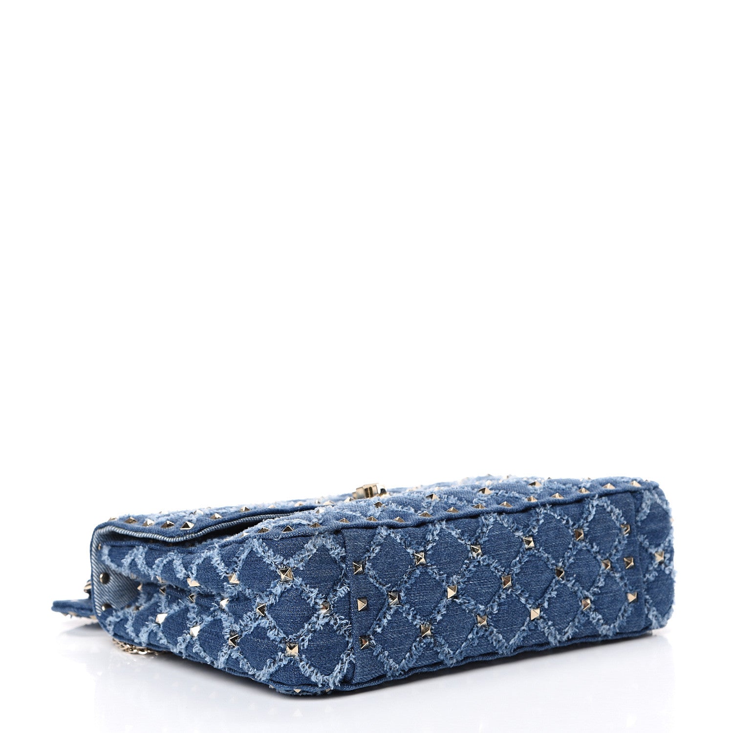 Valentino Garavani Denim Medium Rockstud Spike Shoulder Bag Denim 3 of 9