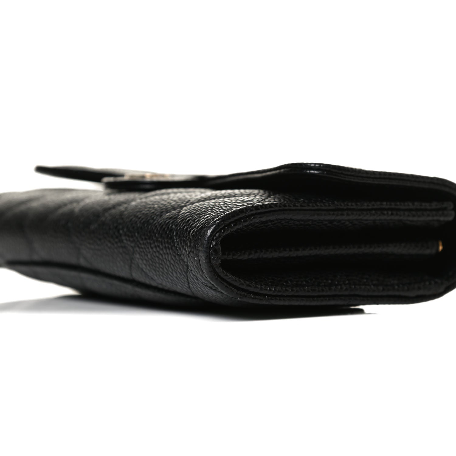 Chanel Caviar Quilted Large Gusset Flap Wallet Black 16 of 22