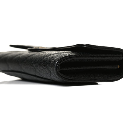 Chanel Caviar Quilted Large Gusset Flap Wallet Black 16 of 22