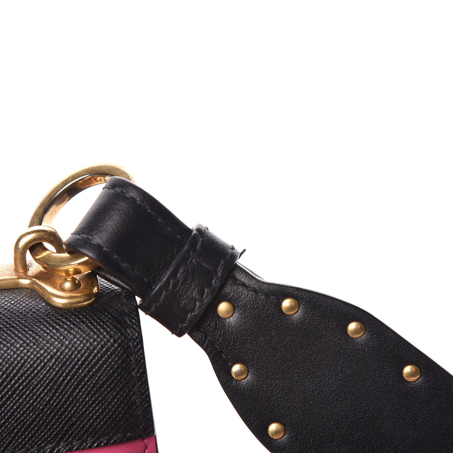 City Calf Saffiano Cahier Bag Fuxia Black