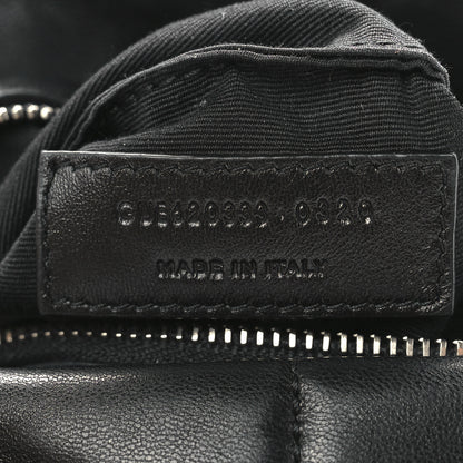 Saint Laurent Lambskin Quilted Toy Loulou Puffer Monogram Chain Satchel Black 8 of 12