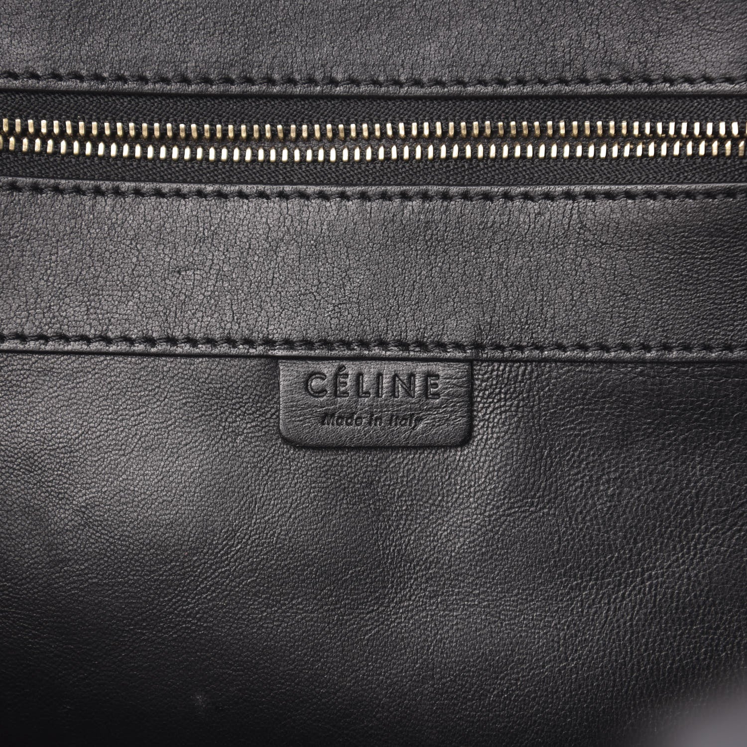 Celine Lambskin Jute Leopard Bi-Cabas Black 6 of 12