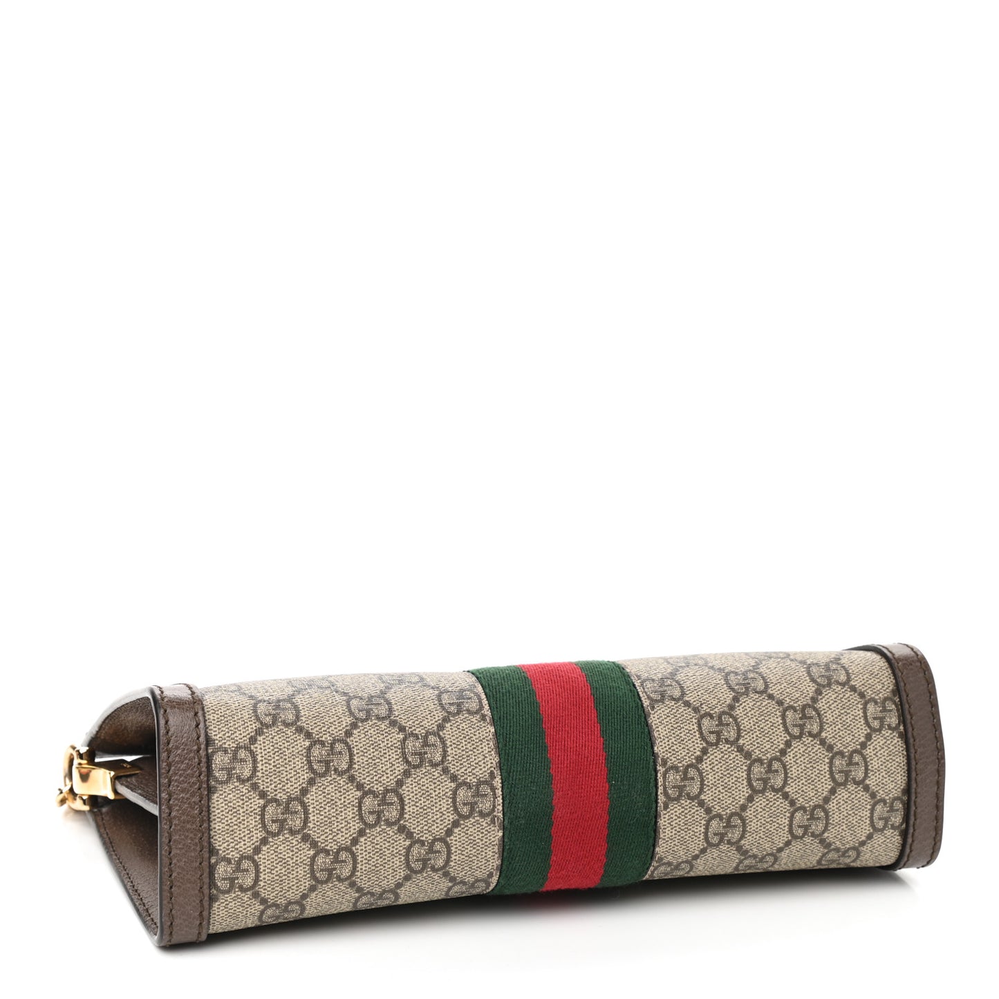 GG Supreme Monogram Web Small Ophidia Chain Shoulder Bag Brown