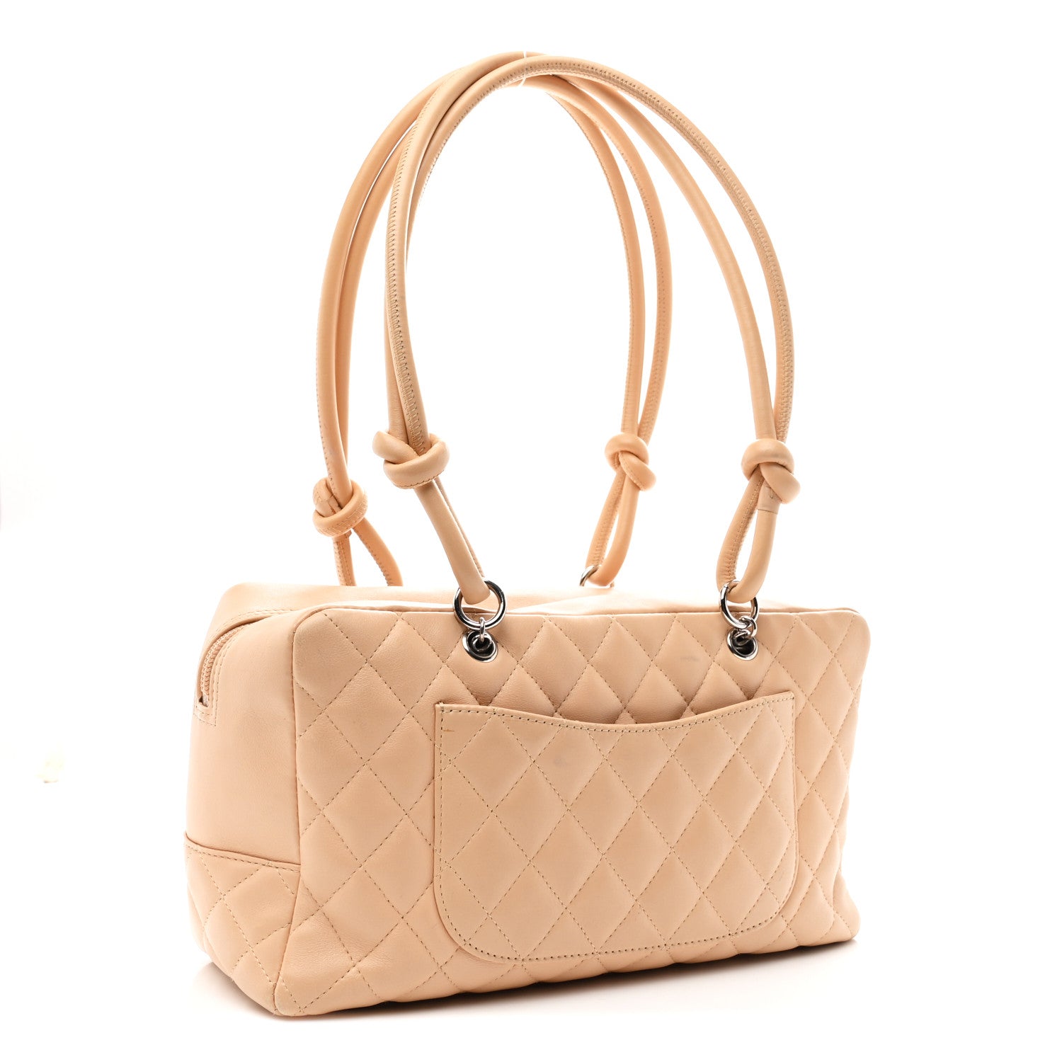 Chanel Calfskin Quilted Cambon Quilted Large Bowler Beige 3 of 10