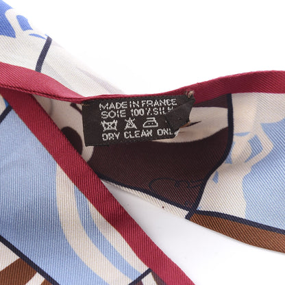 Hermes Silk En Desordre Twilly Framboise Craie Bleu 2 of 6