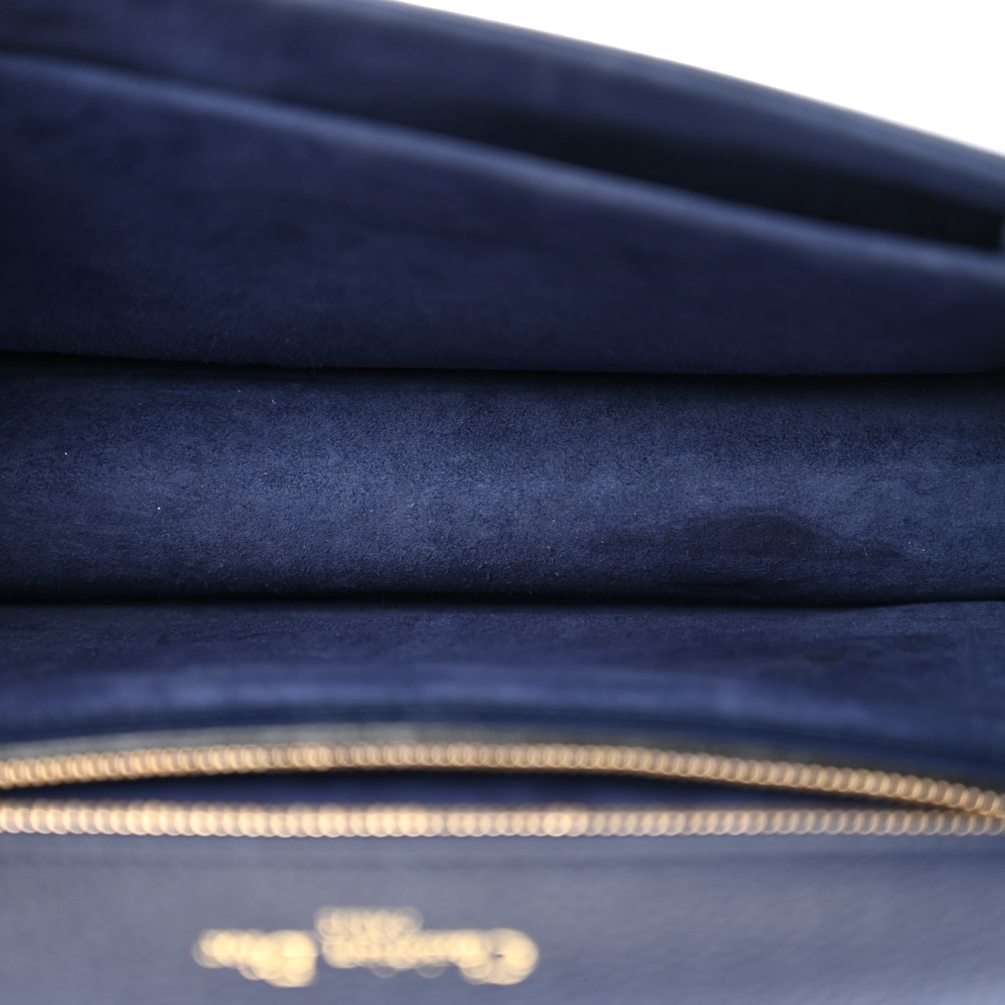 Grained Calfskin Medium Diorama Flap Bag Indigo