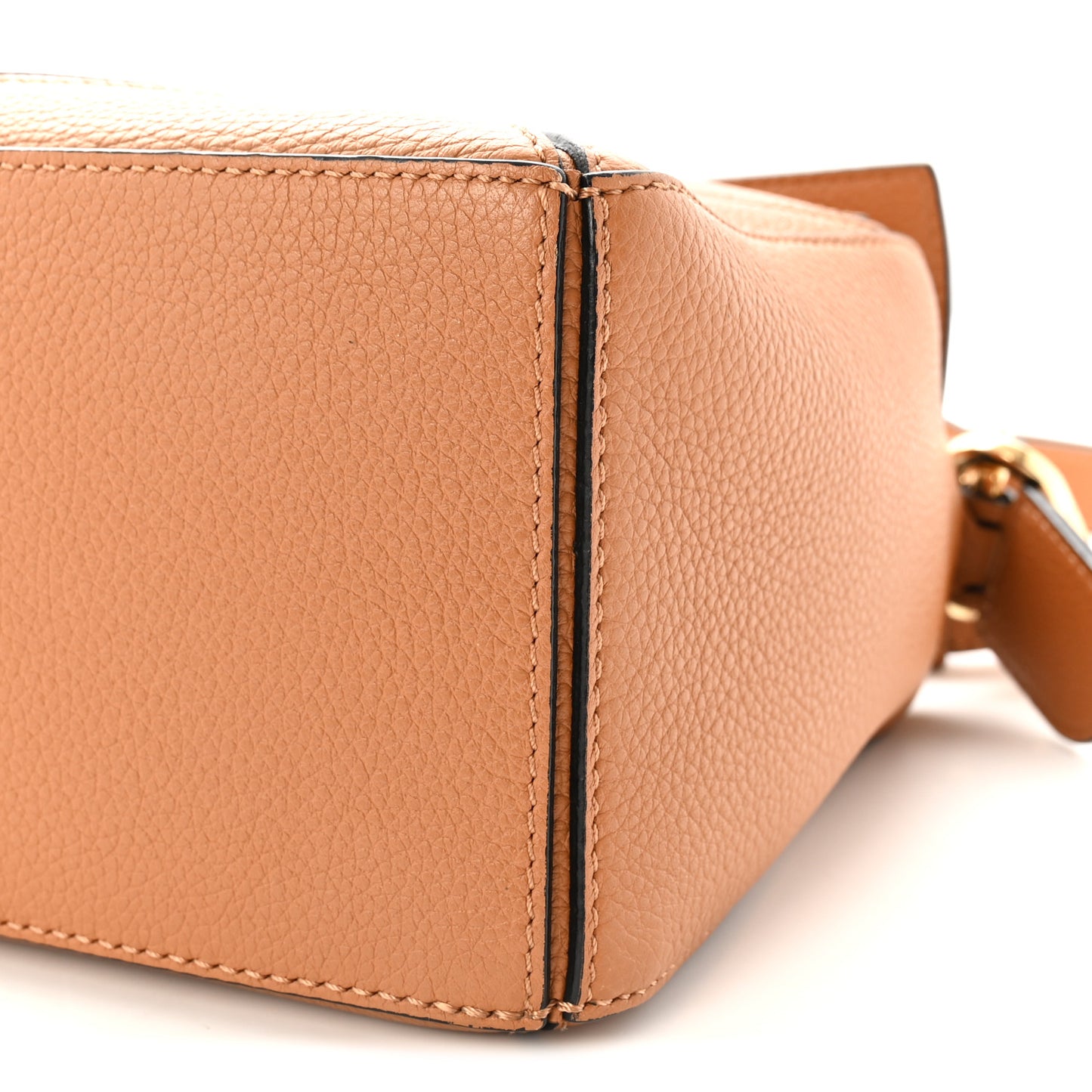 Grained Calfskin Small Puzzle Bag Tan