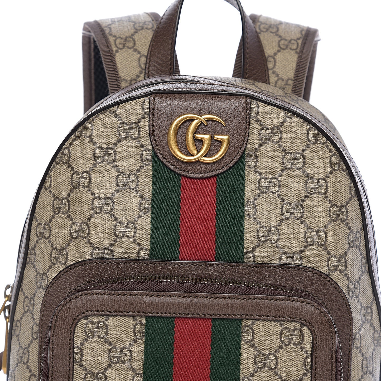 GG Supreme Monogram Calfskin Web Small Ophidia Day Backpack Beige Ebony New Acero