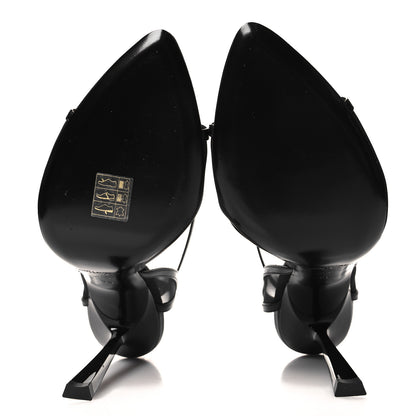Saint Laurent Tulle Missy 110 Ankle Strap Sandals 39 Black 5 of 7