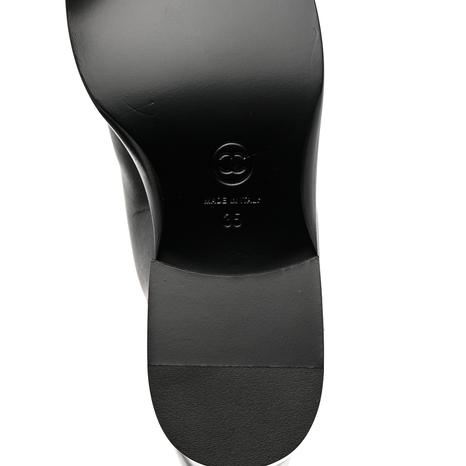 Chanel Calfskin CC High Boots 35 Black 6 of 9