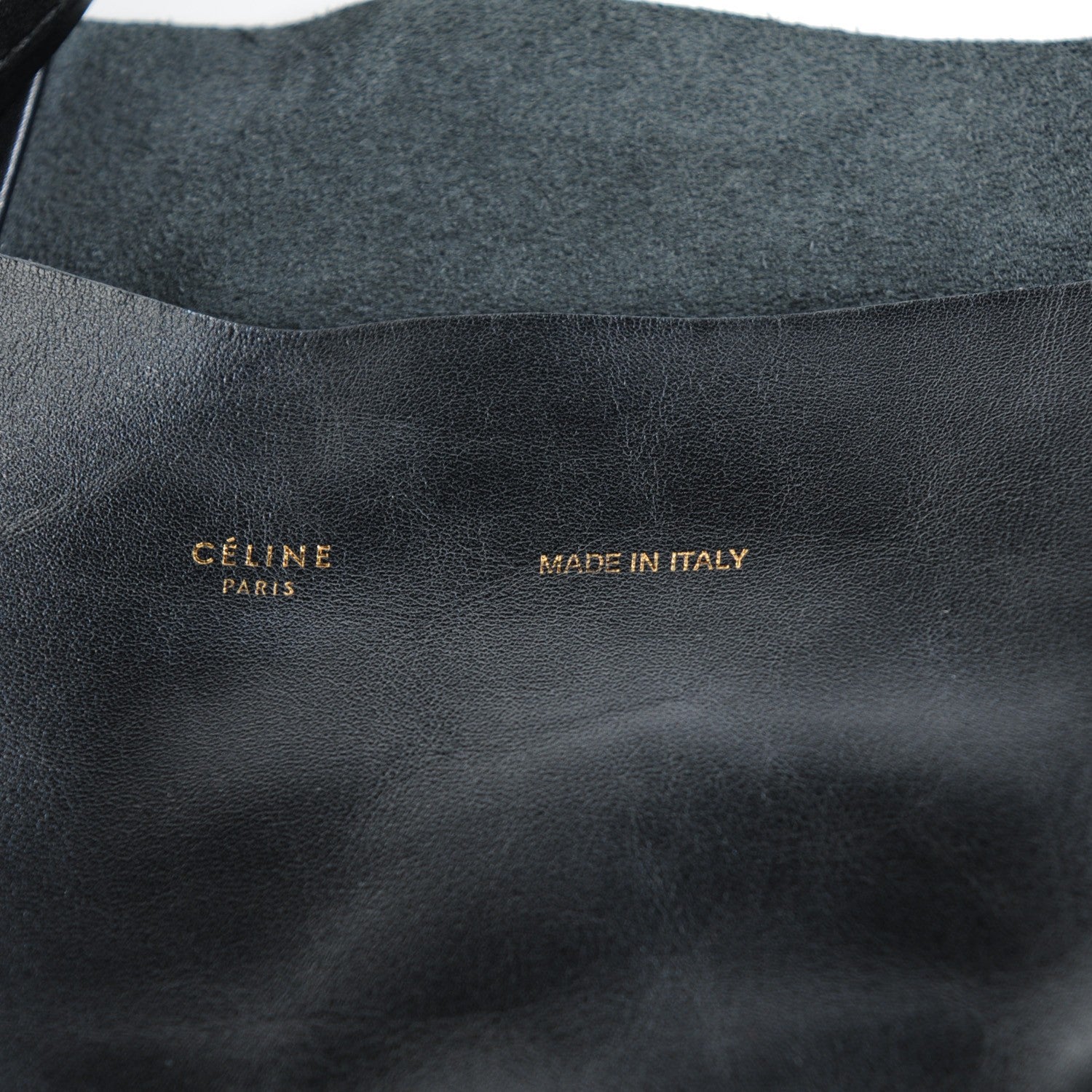 Celine Lambskin Horizontal Cabas Black 6 of 10