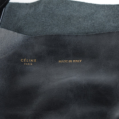 Celine Lambskin Horizontal Cabas Black 6 of 10