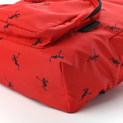 Alexander McQueen Nylon Dancing Skeleton Backpack Red 7 of 10