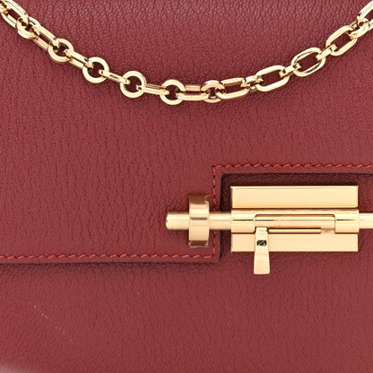 Hermes Chevre Mysore Mini Verrou Chaine Bag Rouge H 8 of 11