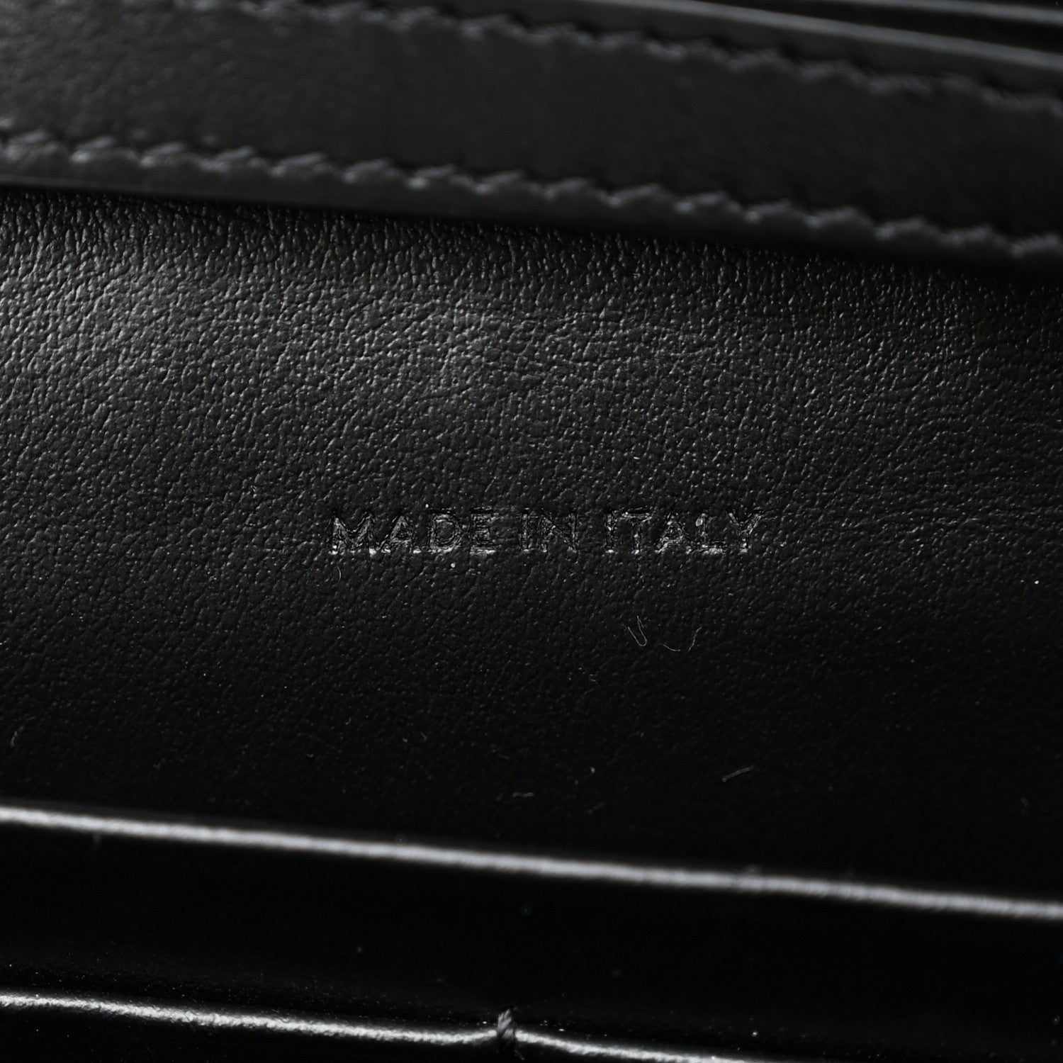 Celine Shiny Calfskin Triomphe Maillon Wallet on Chain Black 7 of 10