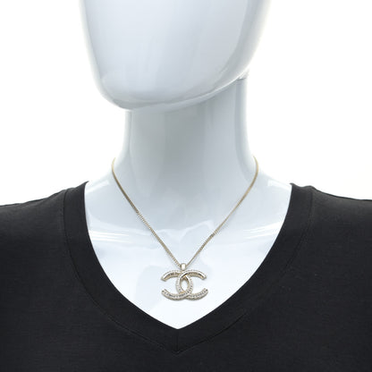 Chanel Crystal CC Chain Necklace Gold 2 of 7
