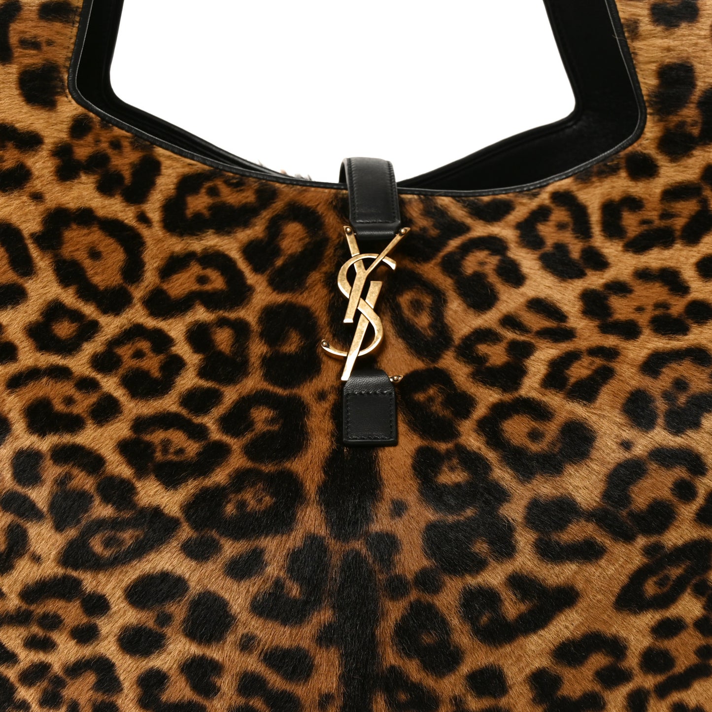 Pony Hair Nappa Leopard Print Le 5 A 7 Bea Tote Earth Black