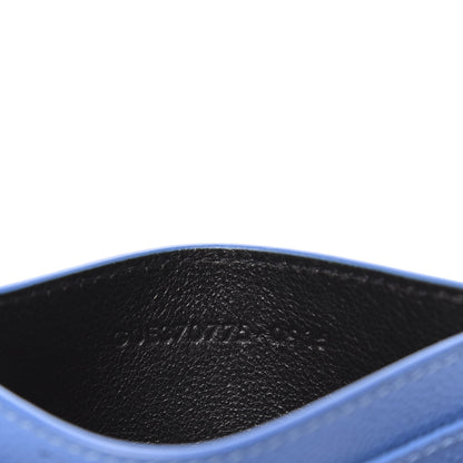 Saint Laurent Grain De Poudre Matelasse Monogram Credit Card Case Blue Clair 7 of 8