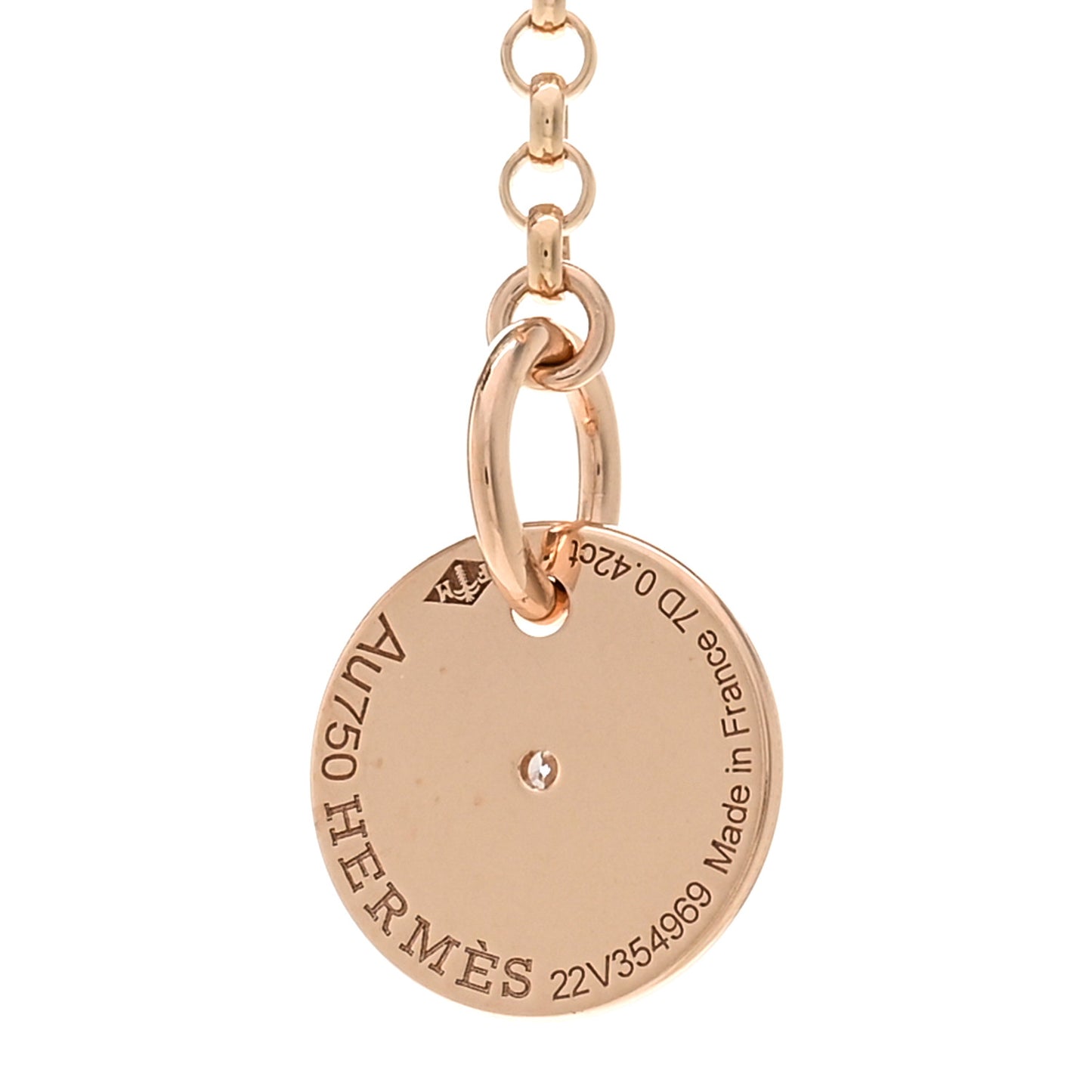 18K Rose Gold Diamond Long Gambade Necklace