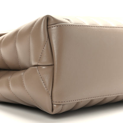 Saint Laurent Calfskin Y Quilted Monogram Medium Loulou Chain Satchel Taupe 8 of 9