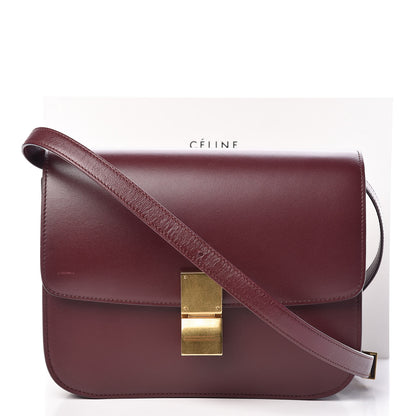 Celine Box Calfskin Medium Classic Box Flap Bag Burgundy 11 of 11