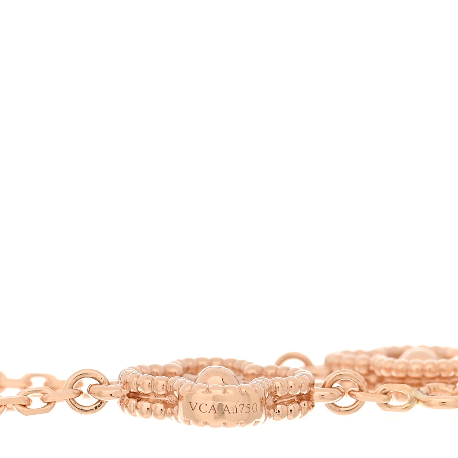 Van Cleef & Arpels 18K Rose Gold 6 Motifs Sweet Alhambra Bracelet 3 of 4