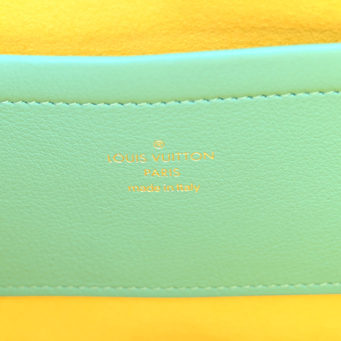 Calfskin Embossed Monogram Vuittamins Utility Crossbody Menthe Jaune