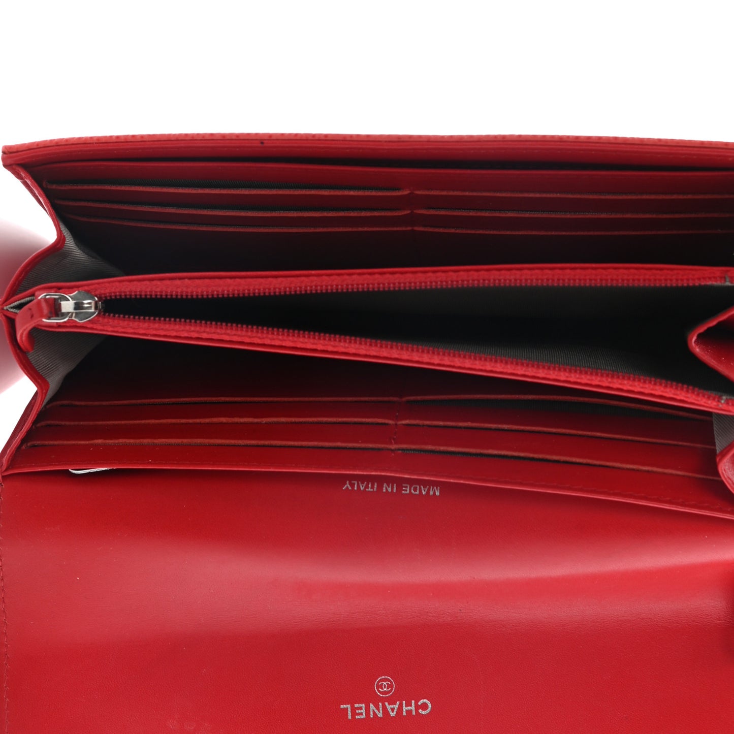 Caviar Timeless CC Large Flap Wallet Light Red