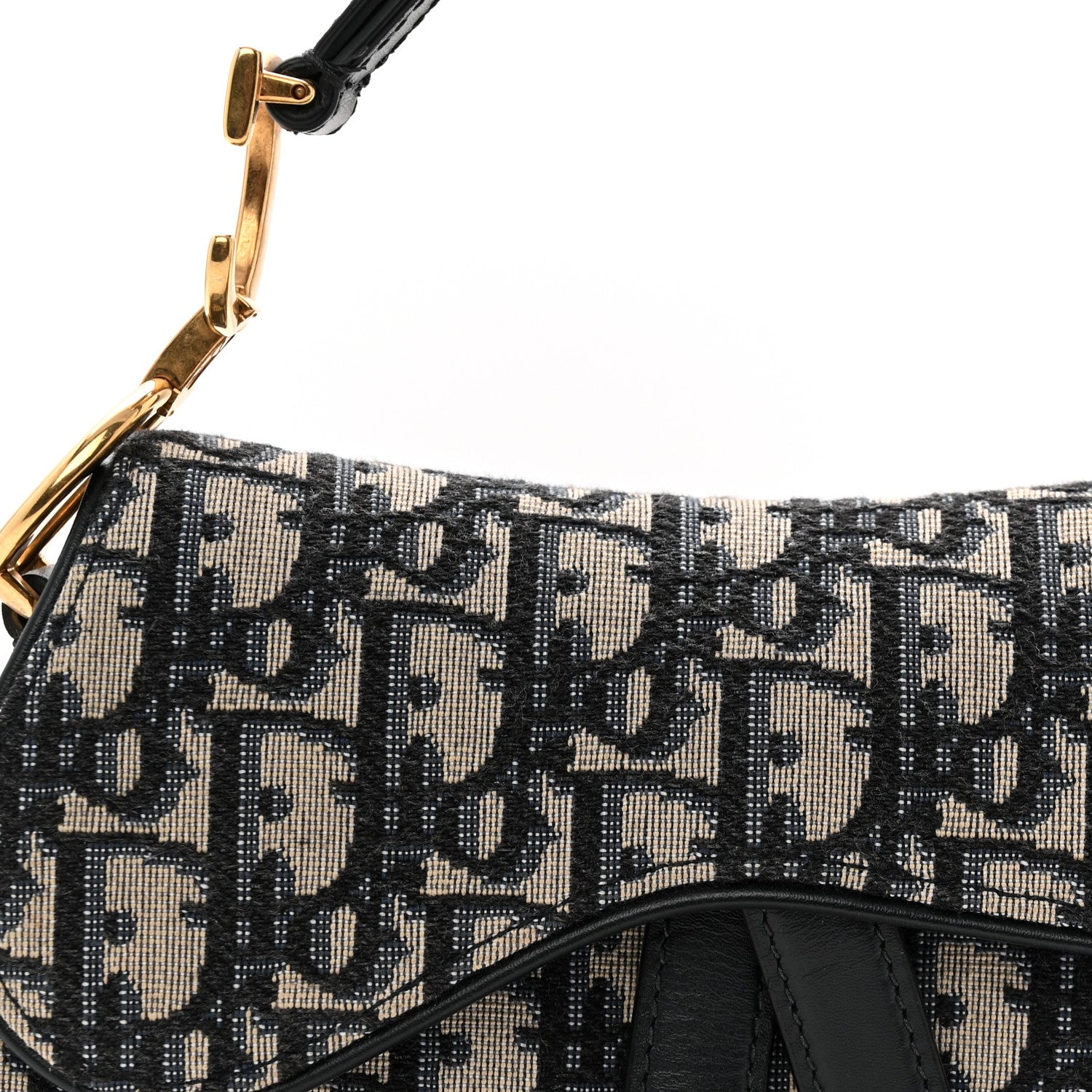 Christian Dior Oblique Mini Saddle Bag Blue 9 of 13