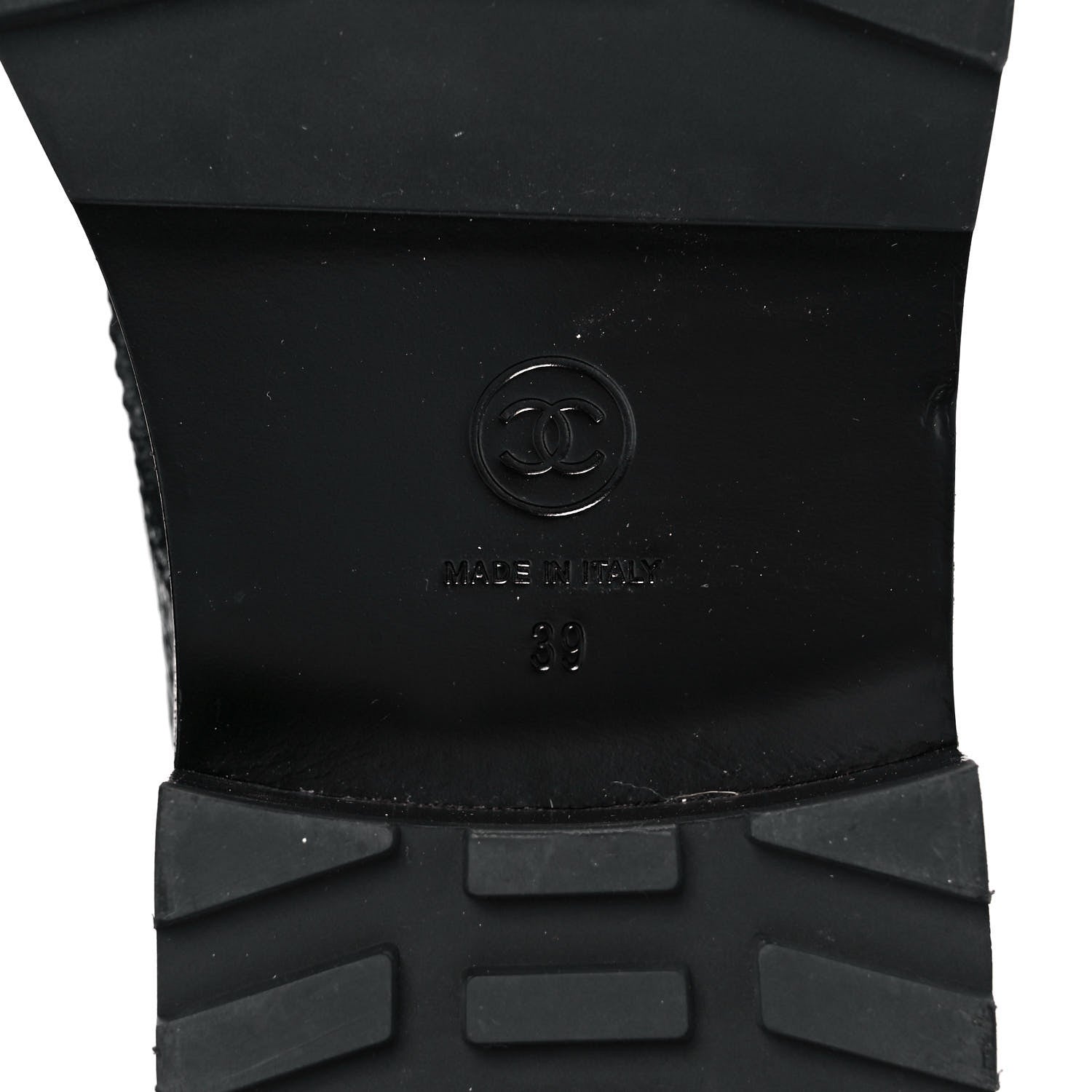 Chanel Shiny Calfskin Velvet Pearl Combat Short Boots 39 Black 6 of 8