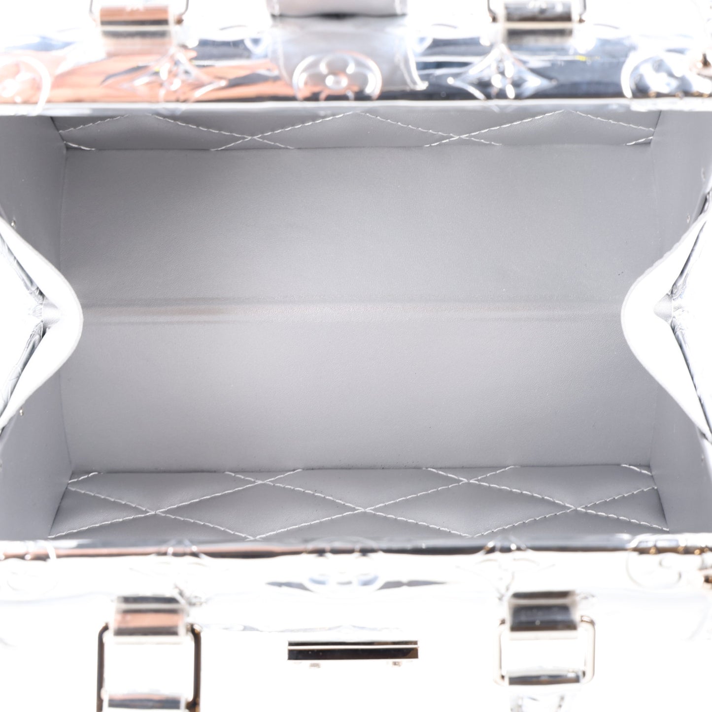 Monogram Miroir Speedy Trunk 20 Silver
