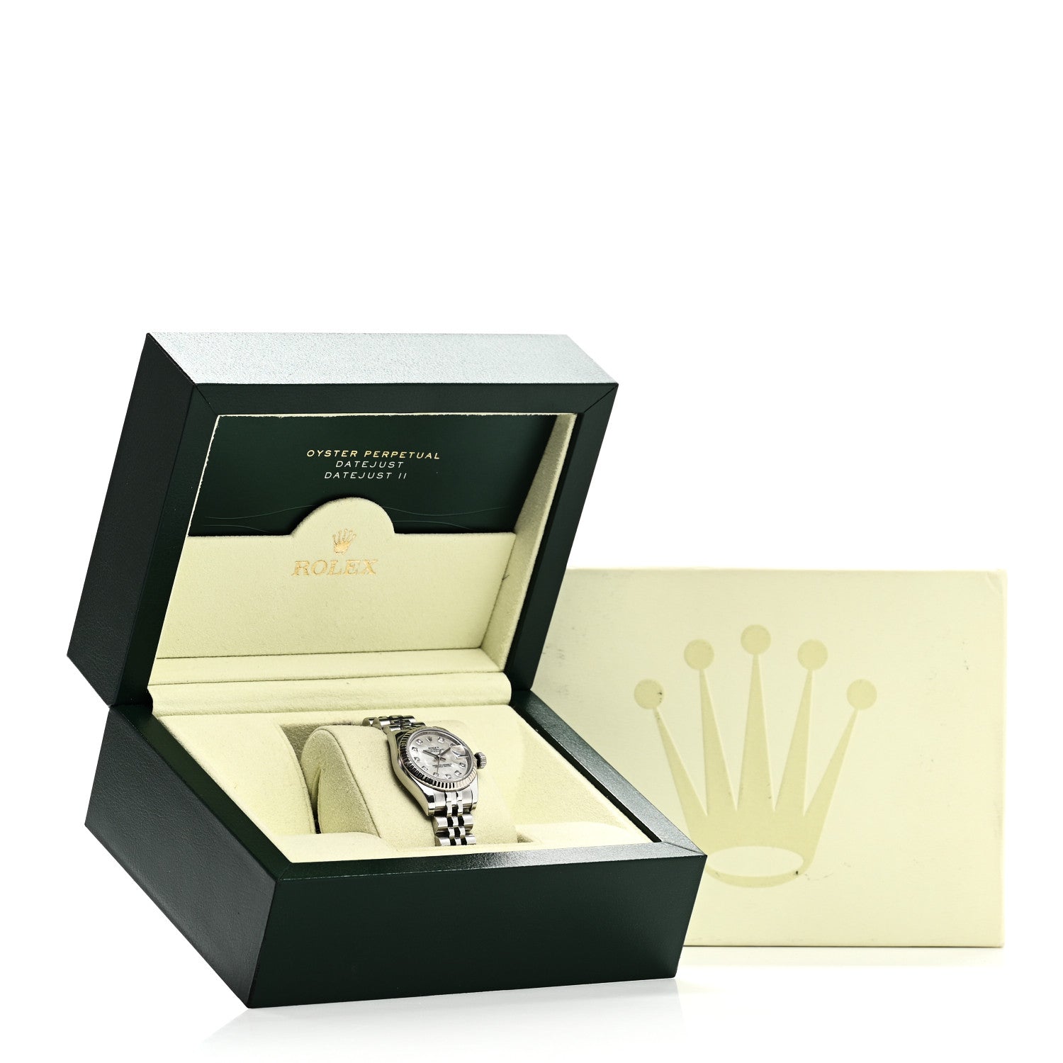 Rolex Stainless Steel 18K White Gold Diamond Mother of Pearl 26mm Oyster Perpetual Datejust Watch 179174 6 of 6