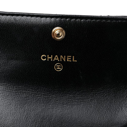 Chanel Lambskin Quilted Flap Card Holder Black 6 of 9