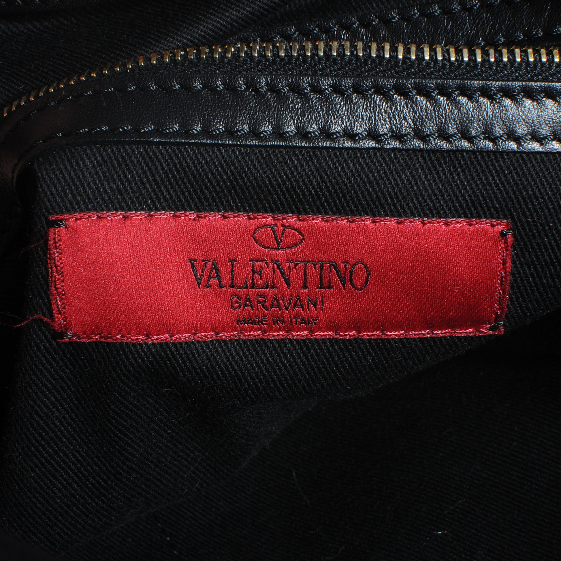Valentino Garavani Vitello Rockstud Shopper Tote Black 6 of 8
