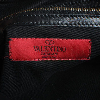 Valentino Garavani Vitello Rockstud Shopper Tote Black 6 of 8