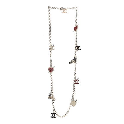 Chanel Enamel Charm CC Long Necklace Gold 3 of 5