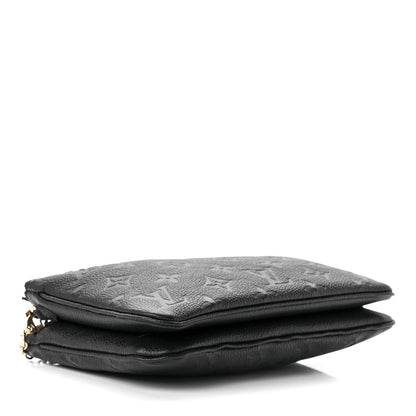 Louis Vuitton Empreinte Double Zip Pochette Black 4 of 8