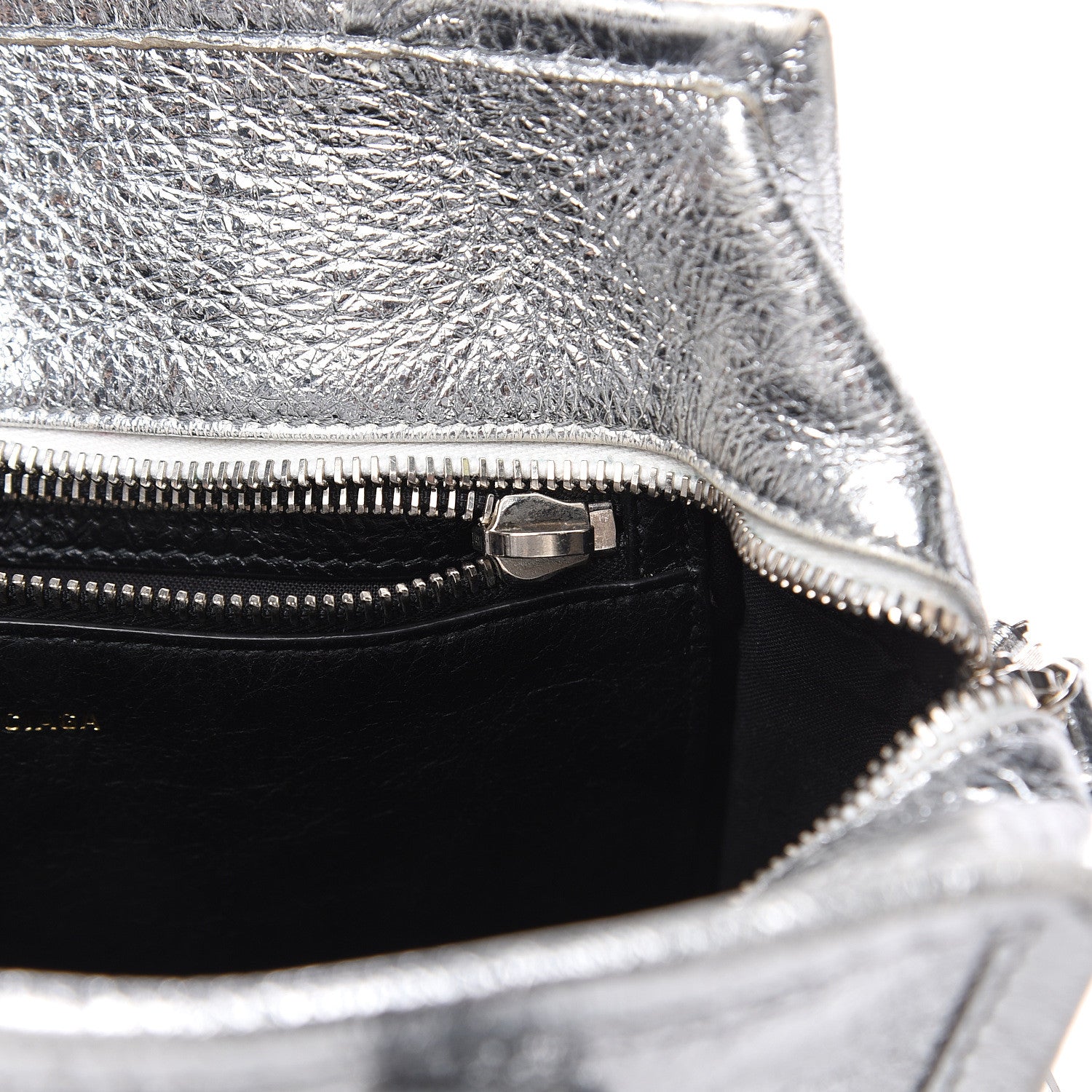 Balenciaga Metallic Calfskin S Bazar Shopper Tote Silver Hardware 16 of 16
