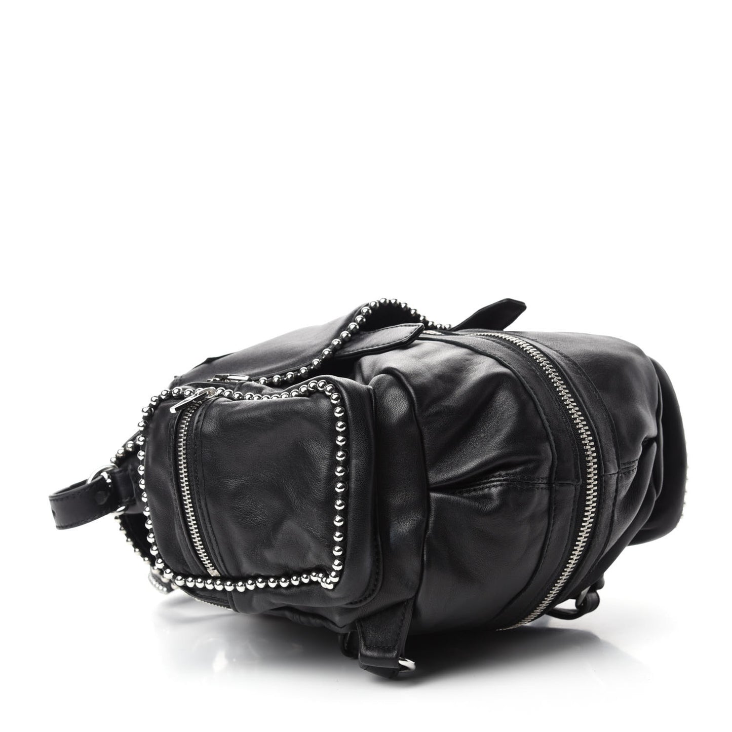 Lambskin Studded Mini Marti Convertible Backpack Black Rhodium Hardware