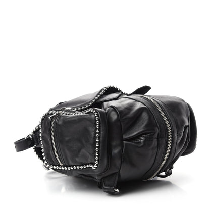 Alexander Wang Lambskin Studded Mini Marti Convertible Backpack Black Rhodium Hardware 4 of 9