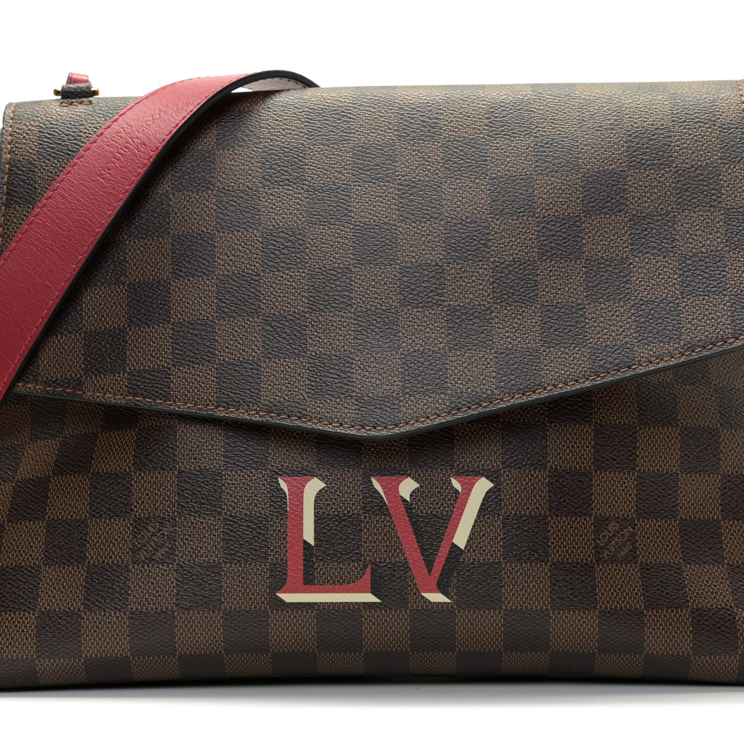 Louis Vuitton Damier Ebene Beaubourg MM Scarlet 9 of 16