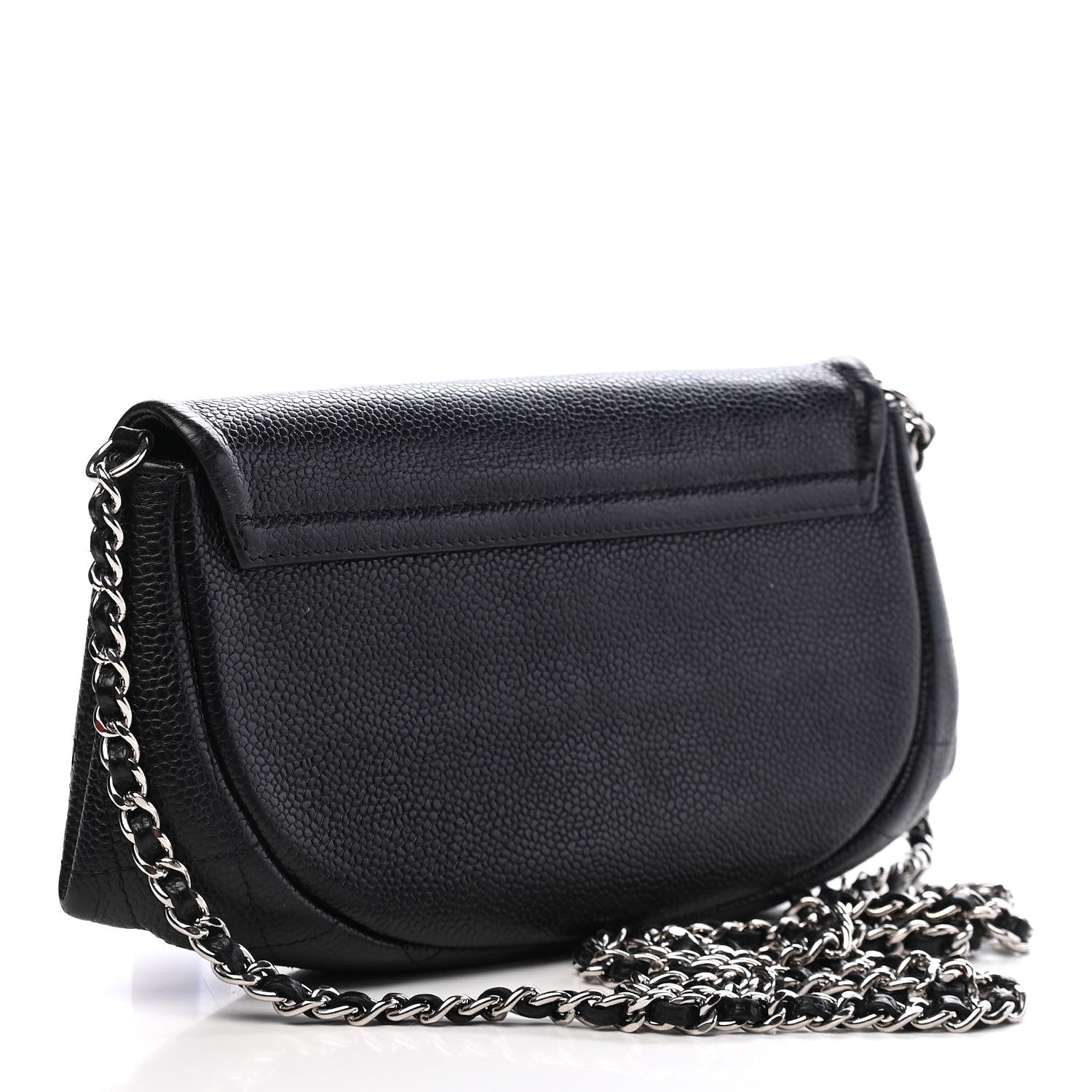 Chanel Caviar Half Moon Wallet On Chain WOC Black 3 of 10