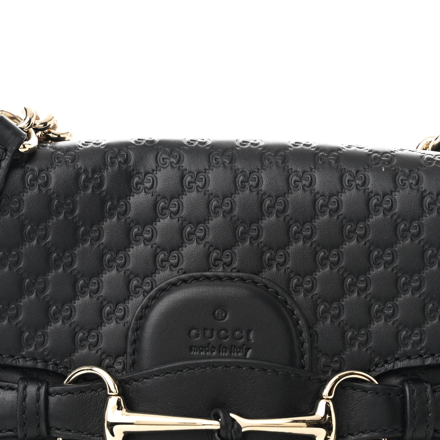 Gucci Microguccissima Medium Emily Chain Shoulder Bag Black 8 of 10