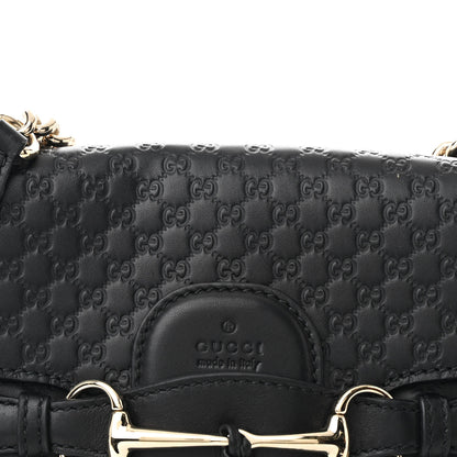 Gucci Microguccissima Medium Emily Chain Shoulder Bag Black 8 of 10